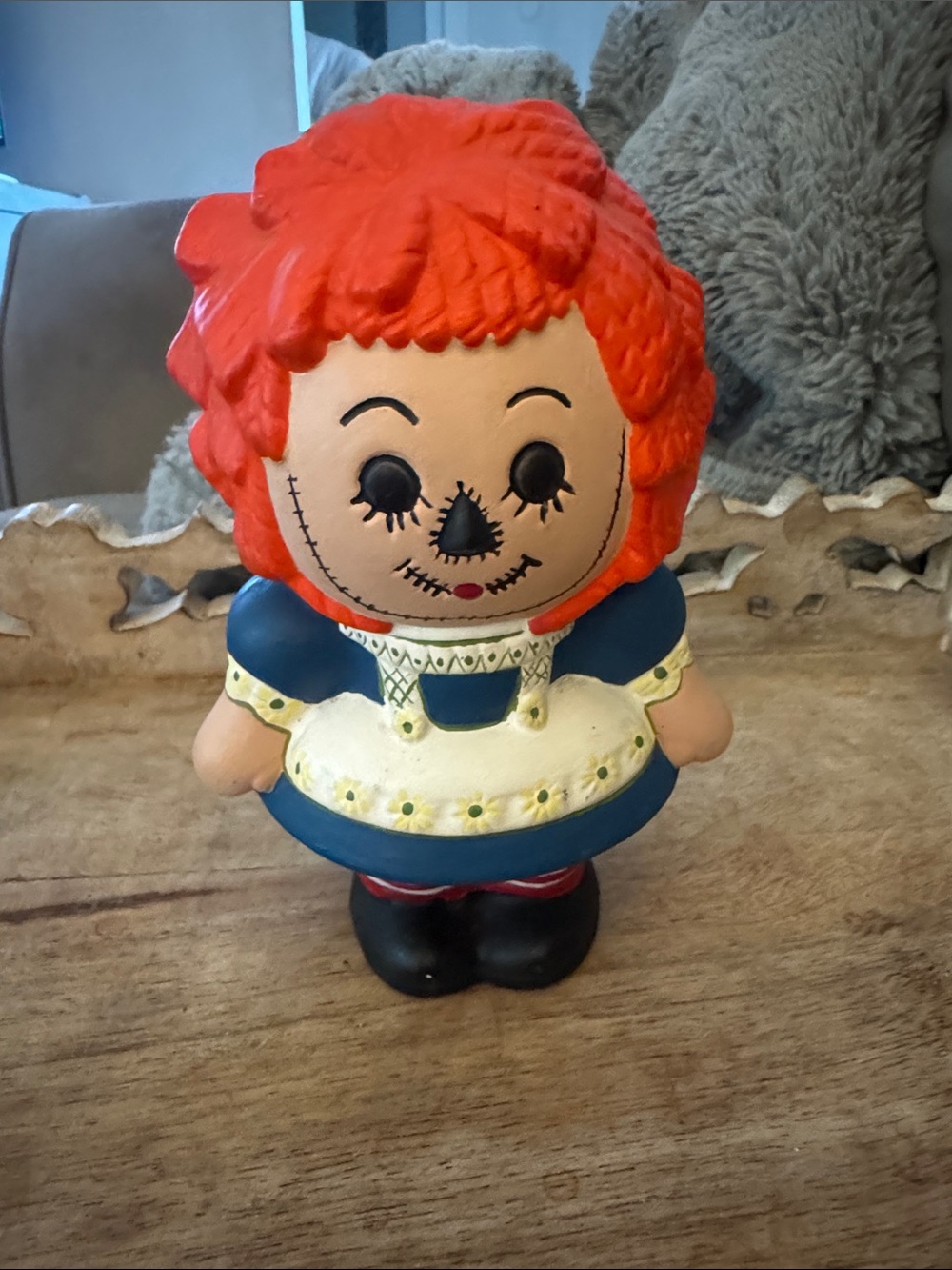 Orange-Haired Raggedy Ann ceramic Doll Figurine 1970’s collectible